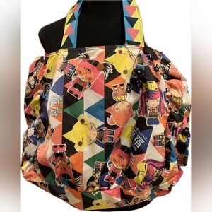 Vintage Harajuku Lovers Gwen Stefani Colorful Tote Bag with Keychain